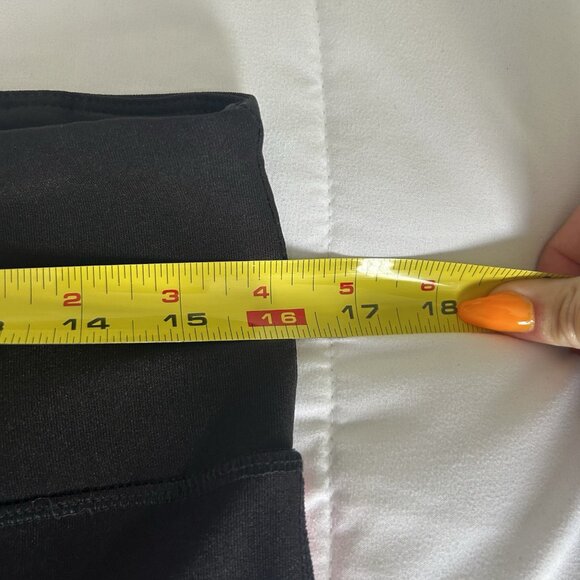 Vogo Athletica Womens XL Cropped Leggings Stretch Active Gym Workout Black Pink - Picture 4 of 6